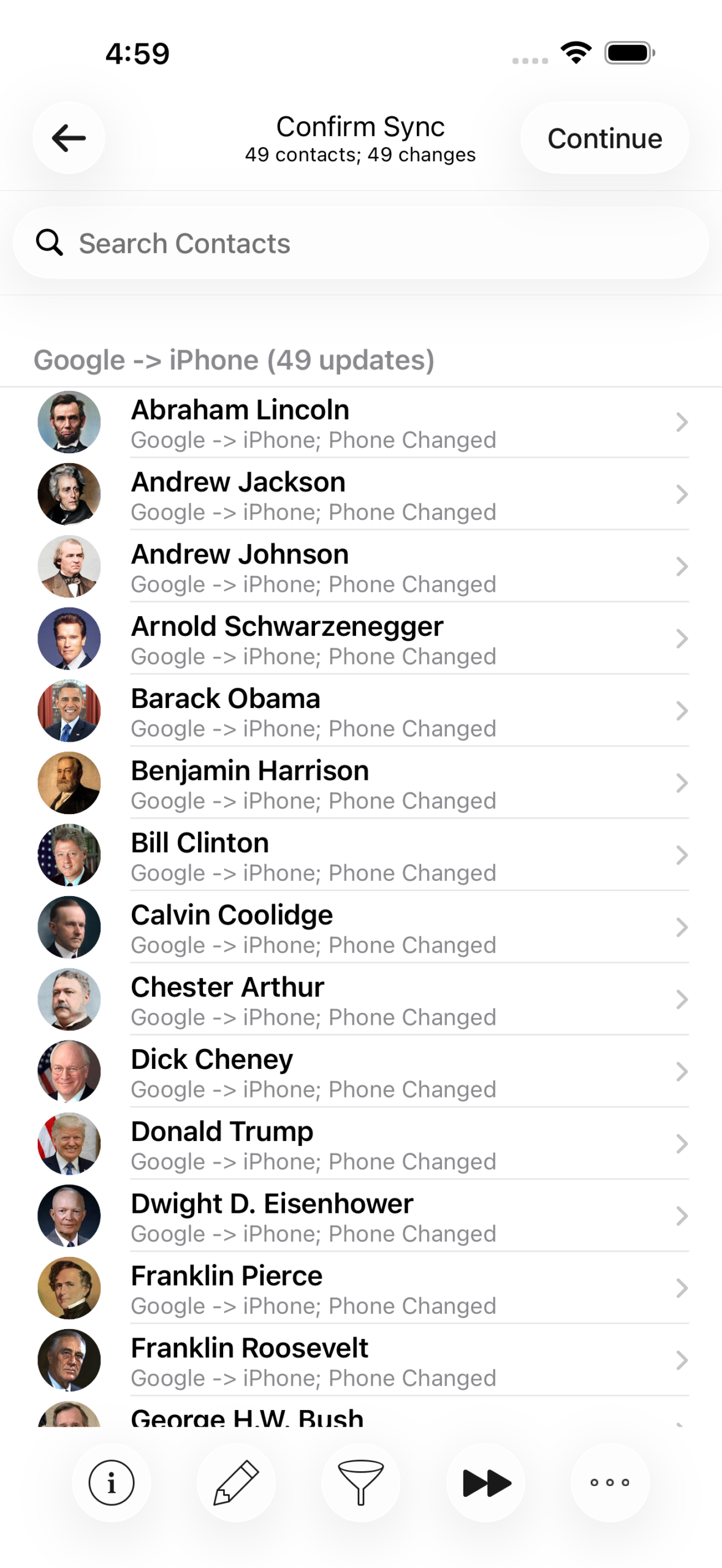 Confirm Proposed Changes