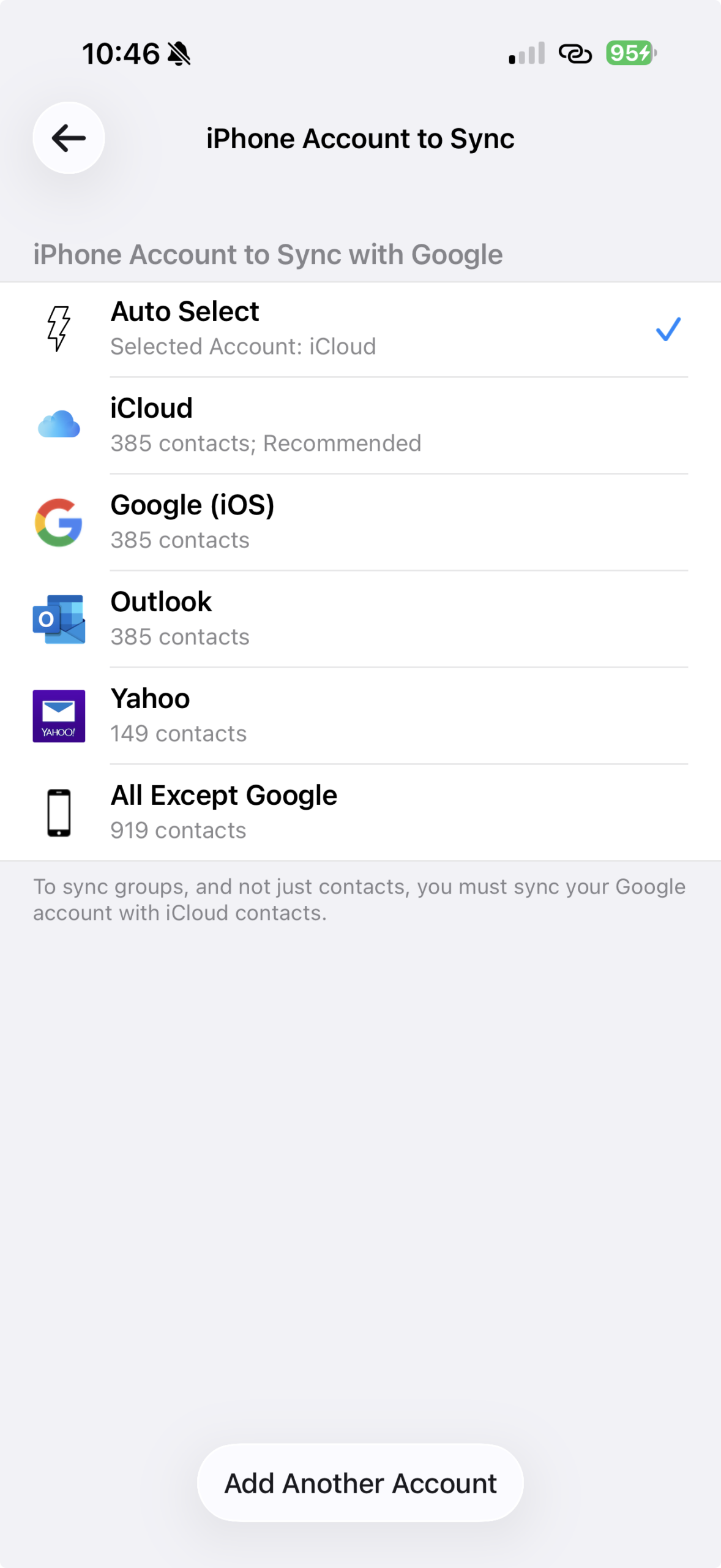 One Contact List Across All of your Accounts